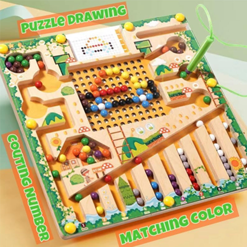 Rolling ball number maze