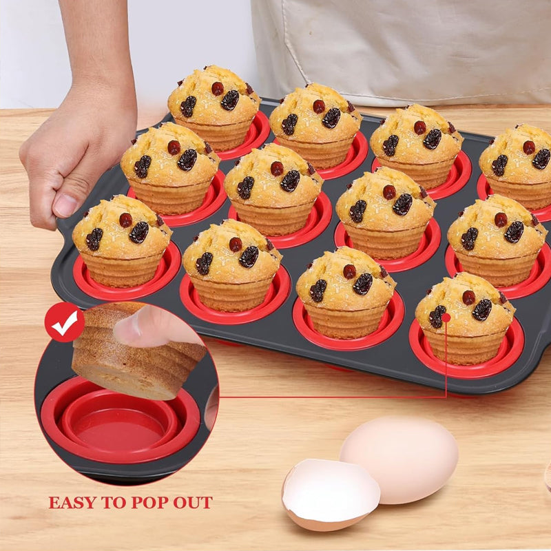 Press-type Silicone Muffin Pans