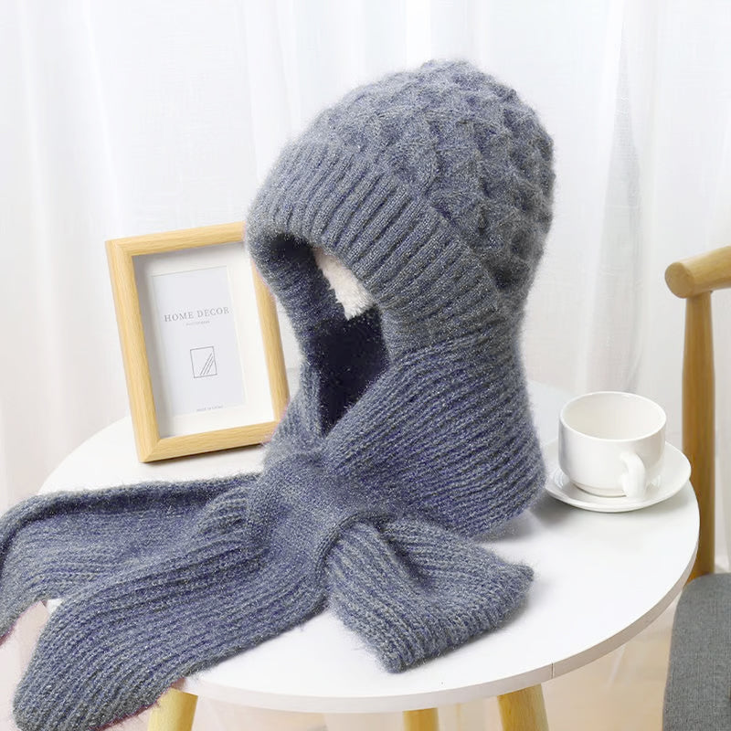 🎄Winter Versatile Knitted Hooded Scarf for Women