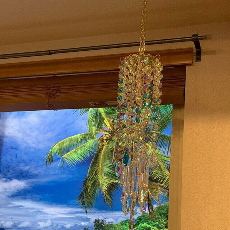 Aurora Crystal Glass Wind Chime