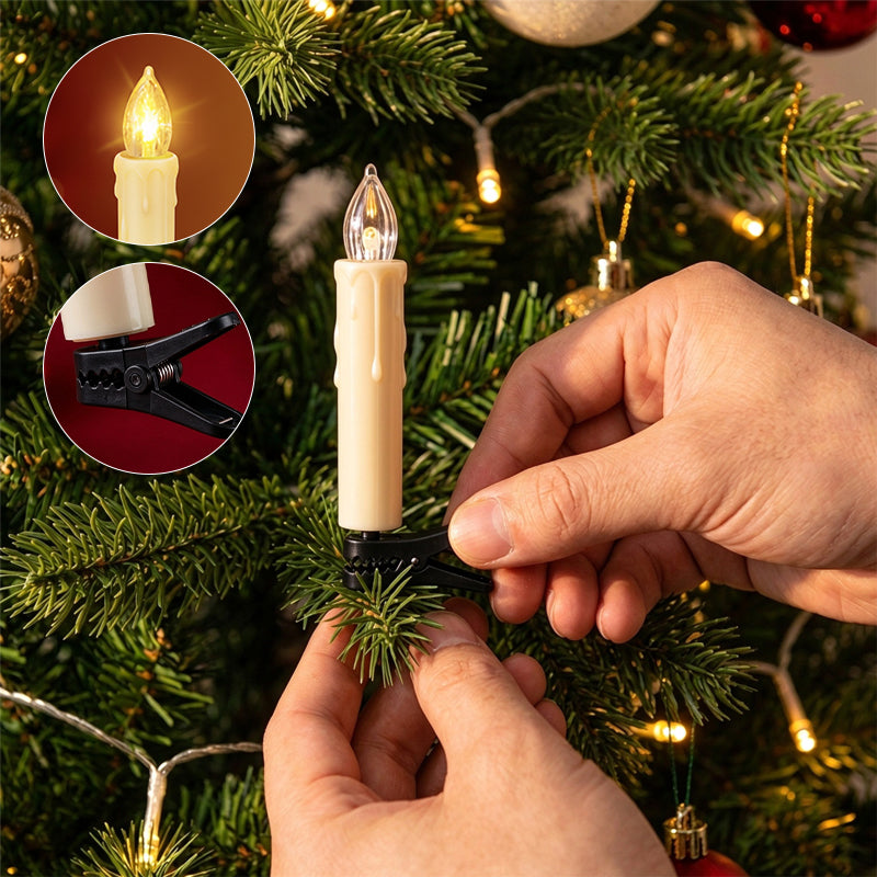 LED Flameless Christmas Candle Lights with Remote Control