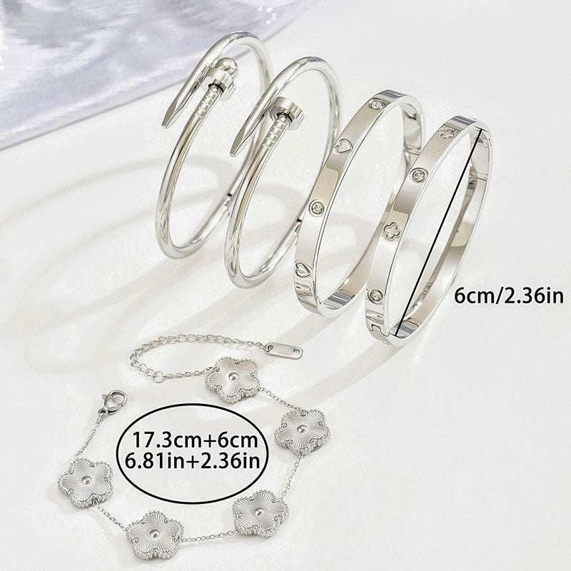 Stainless Steel Versatile Delicate Bangles