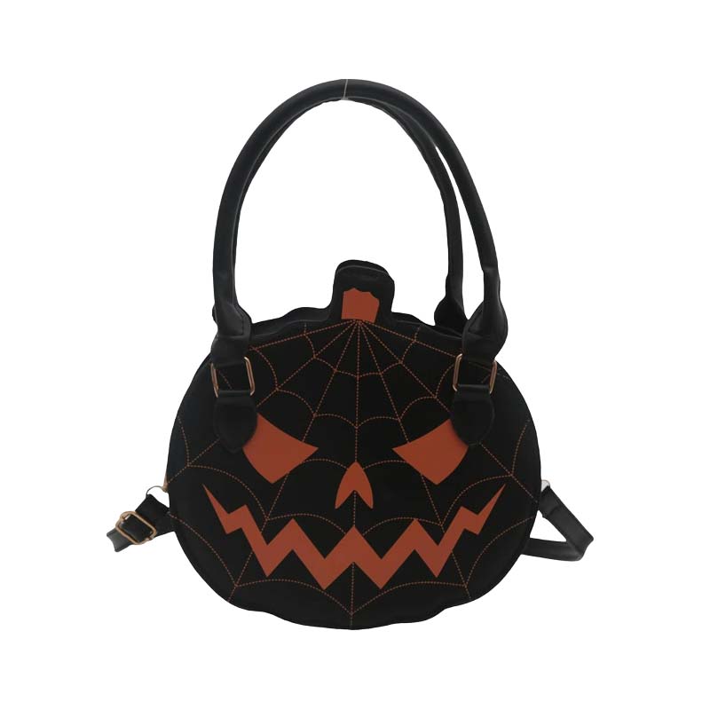 Halloween Pumpkin Color-Block Shoulder Bag