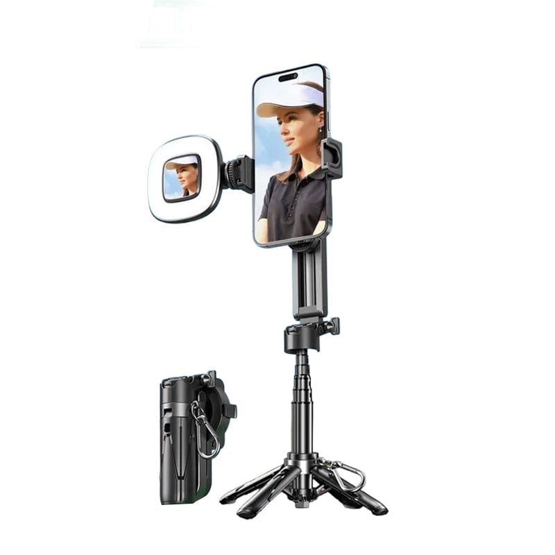 Portable magnetic selfie stick