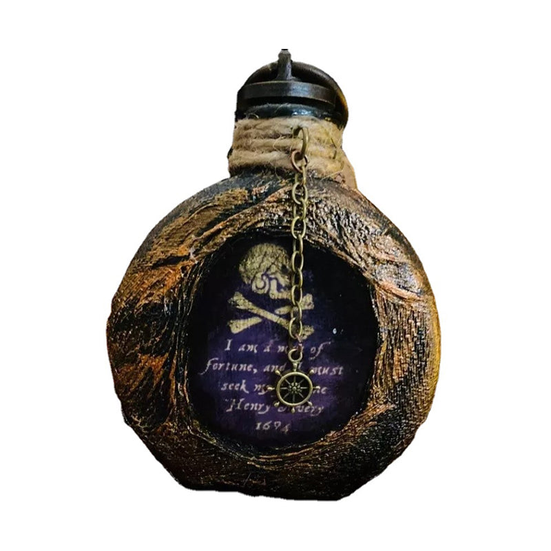 Halloween Skull Pirate Rum Flask