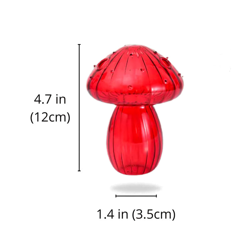 Handmade Glass Mushroom Bud Vase