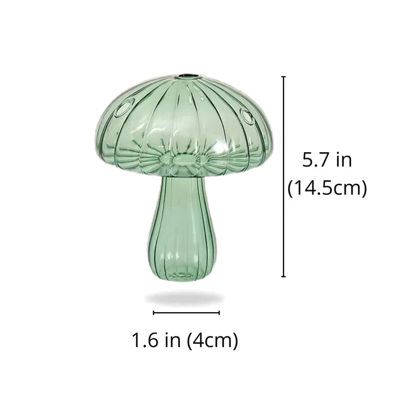 Handmade Glass Mushroom Bud Vase