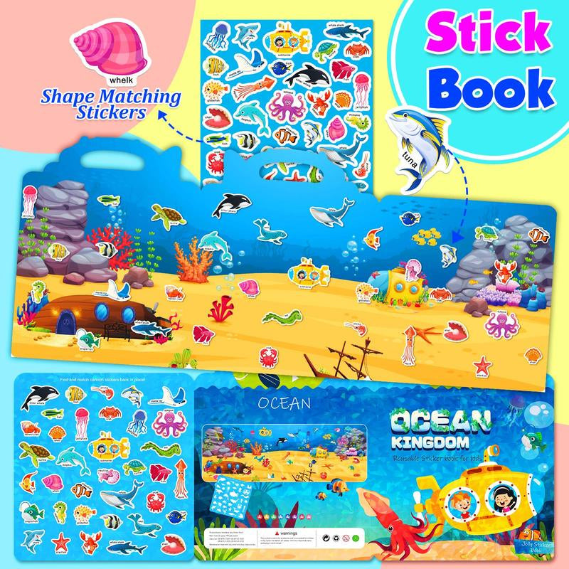 Toddler Waterproof Dinosaur Sticker Book