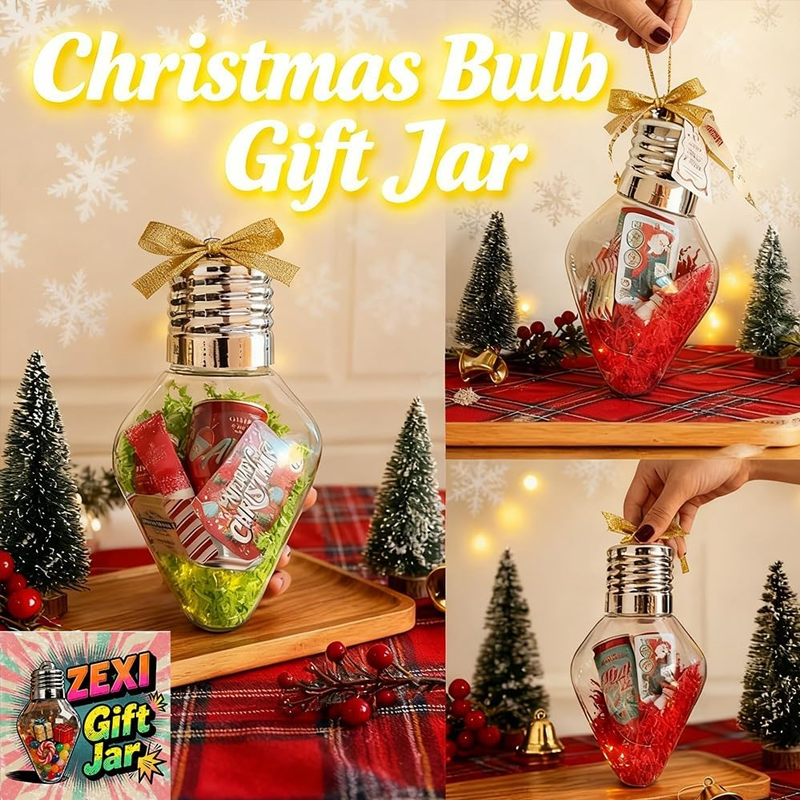 Christmas Bulb Gift Jar