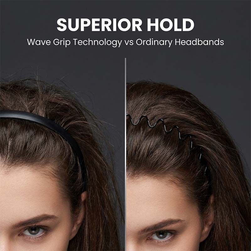 Anti-slip hairband for stray hair