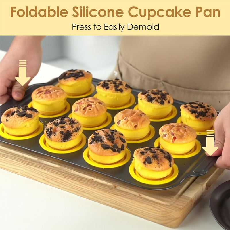 Press-type Silicone Muffin Pans