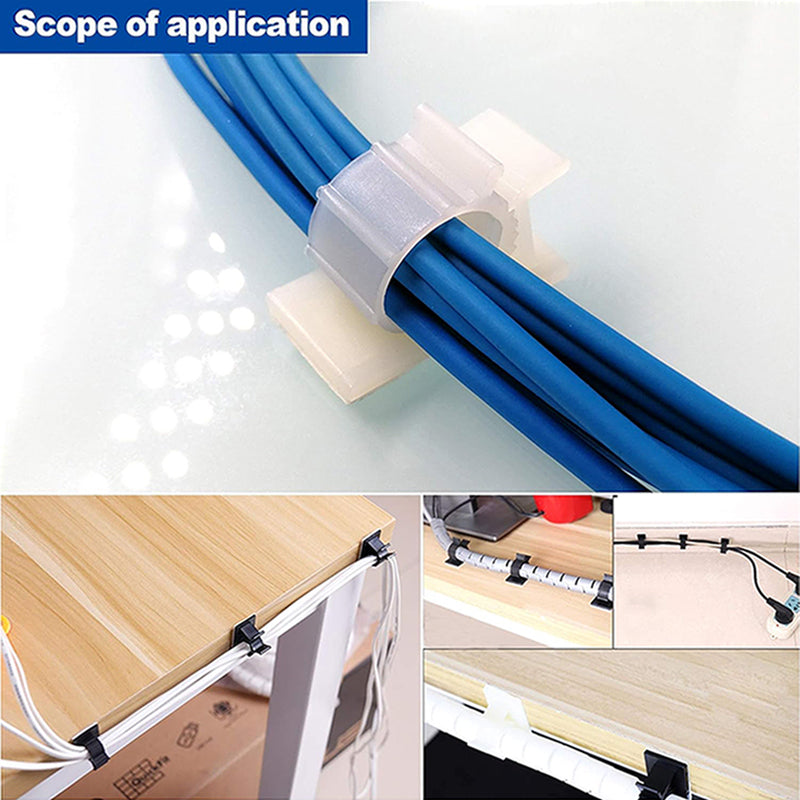 Adhesive Fixed Seat Wire Clip Adjustable Fixing Clip