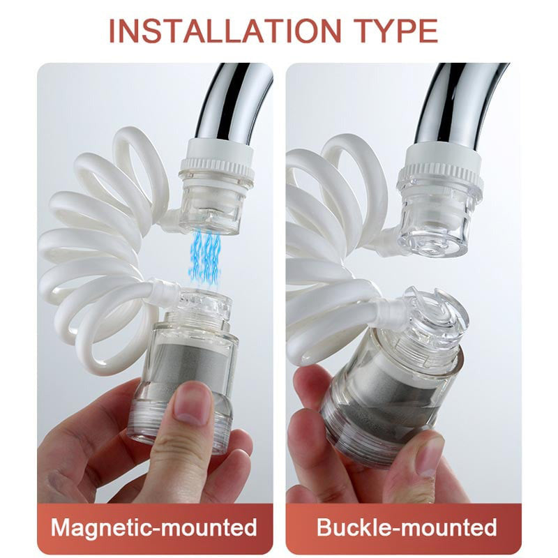 Universal retractable extension faucet