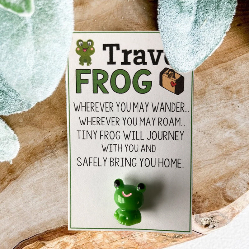 TRAVEL FROG mini adorable froggy Greeting Cards