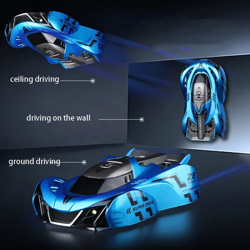 Electric wall climbing car with remote control