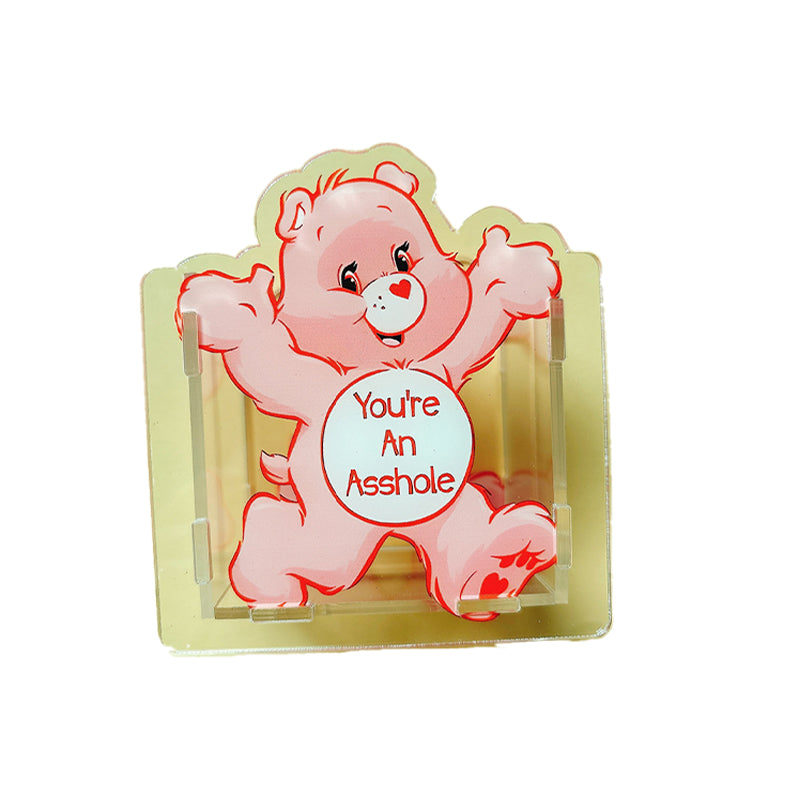 Dirty Words Rainbow Bear Acrylic Pen Holder