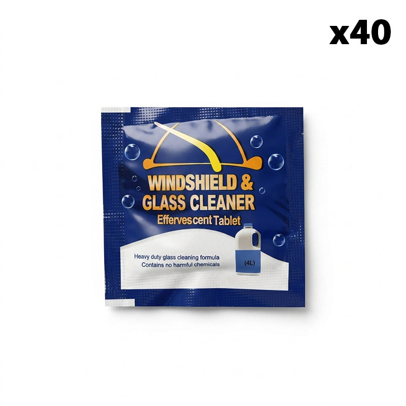 Windshield wiper effervescent tablets