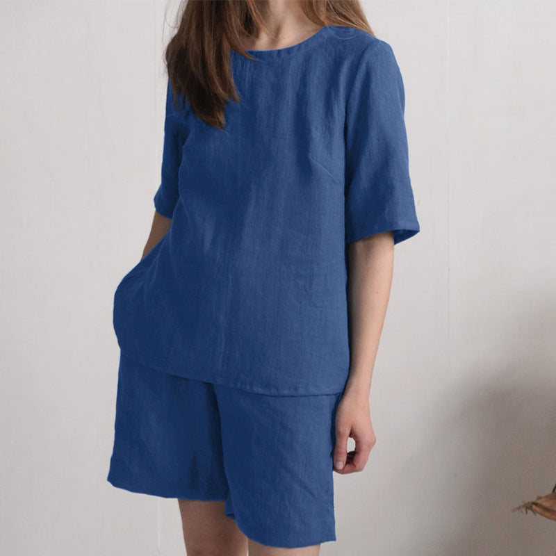 Women Plus Size Loose Shorts Suit