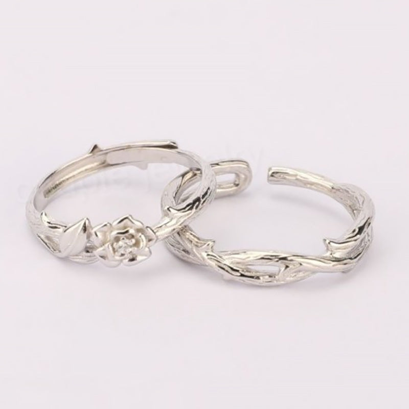 Thorn & Rose Couple Rings