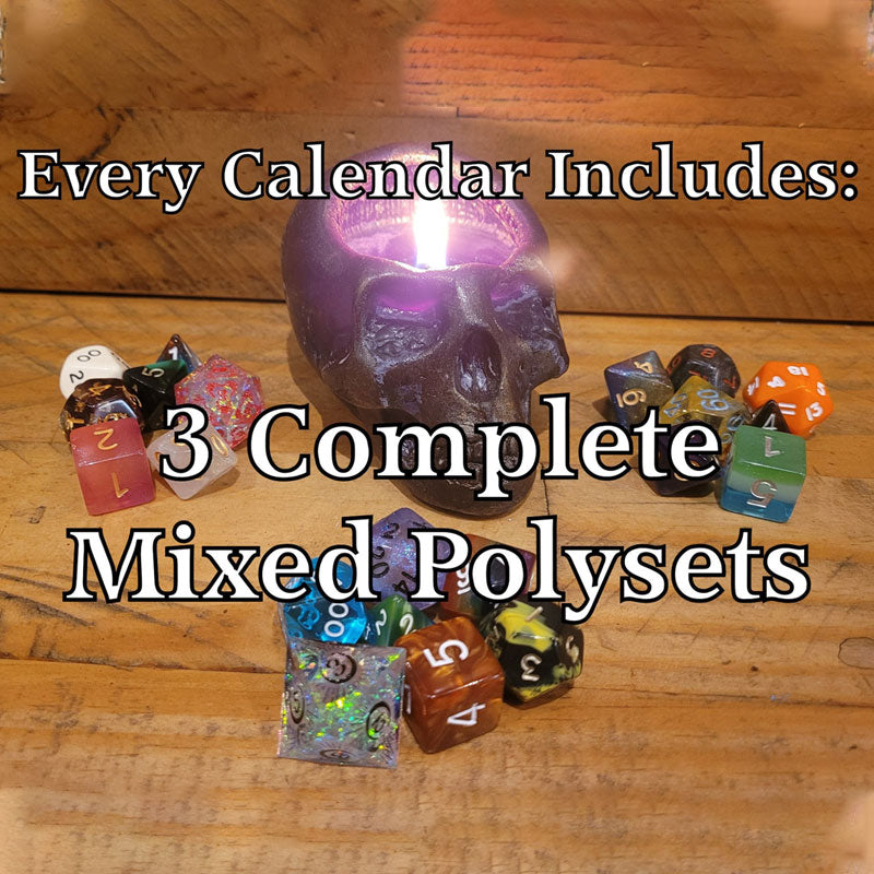 24 Random Polyhedral Dice Set