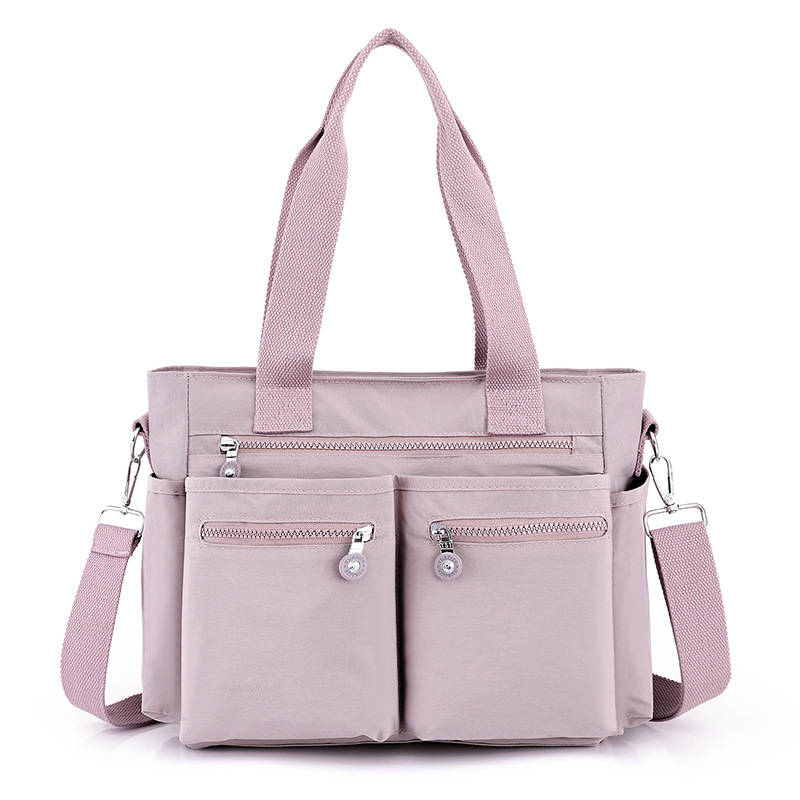 Double Pocket Tote Shoulder Bag