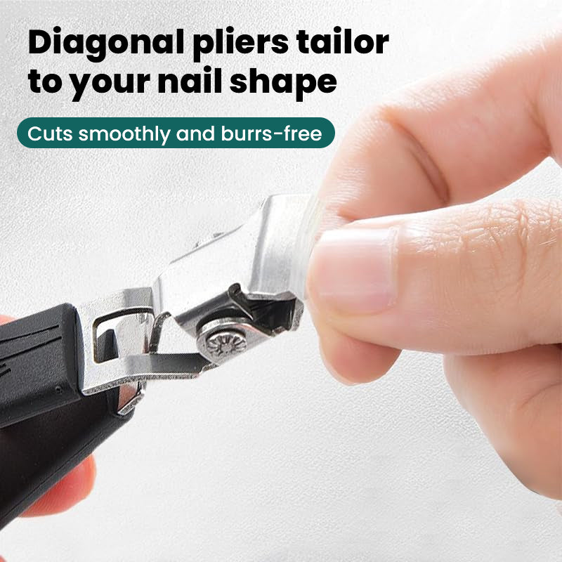 Splash-proof slanted nail clipper