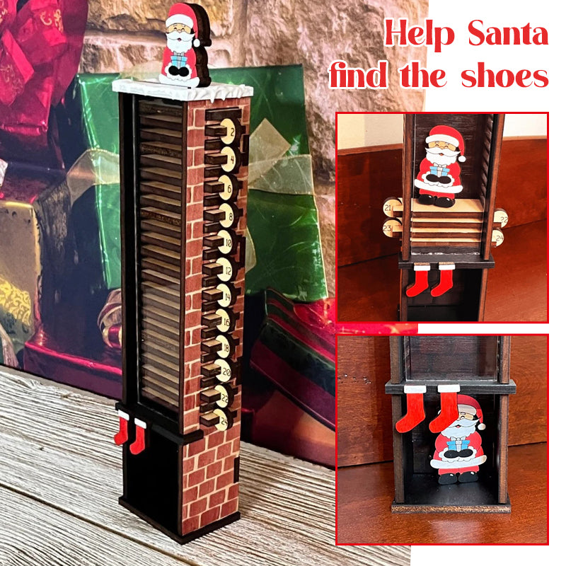 Santa Down the Chimney Countdown Decoration