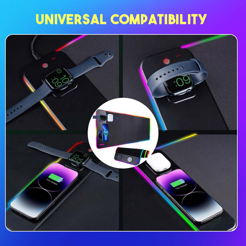 3 in 1 Wireless Charging RGB Gaming Mouse PAD