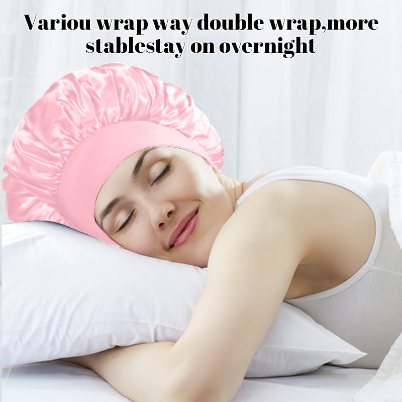 Bow Stretch Wide Brim Floppy Sleeping Hat