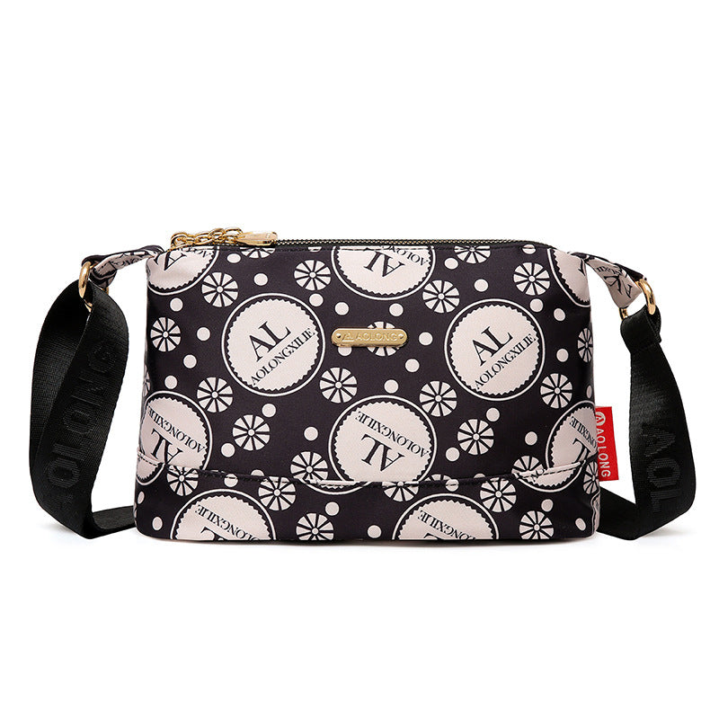 Women's Multi-Pocket Printed Crossbody Bag