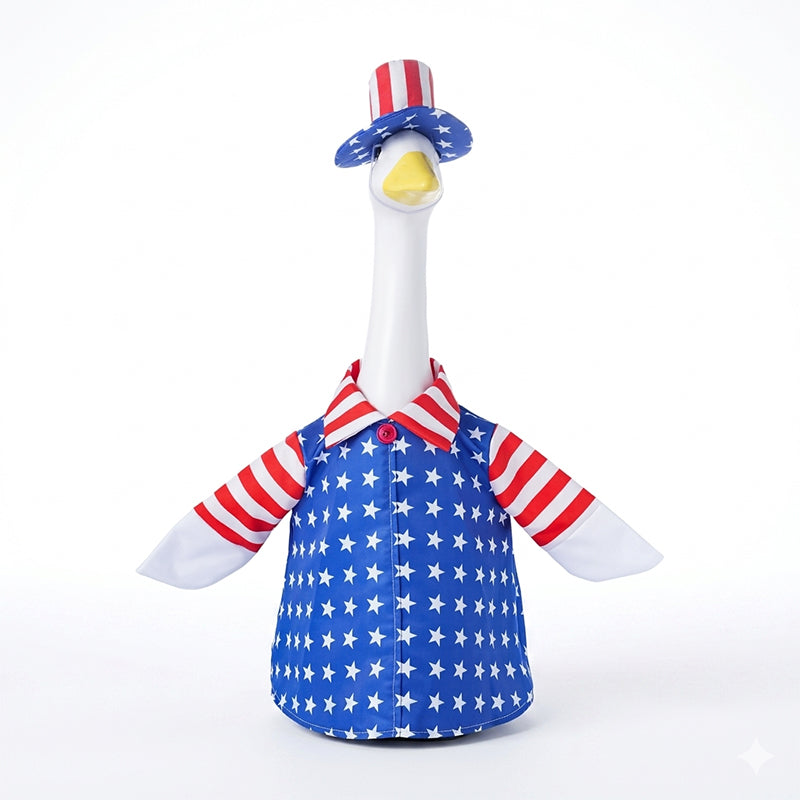 Patriotic Waterproof Porch Goose Raincoat Costume