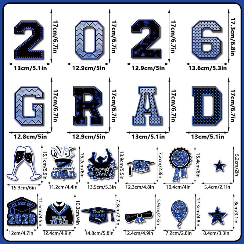 2026 Graduation Magnetic Car Decal Set