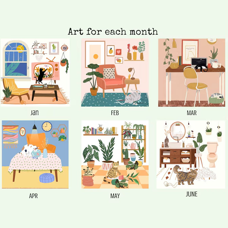 Oh My Cat Mischievous Cats 2025 Wall Calendar