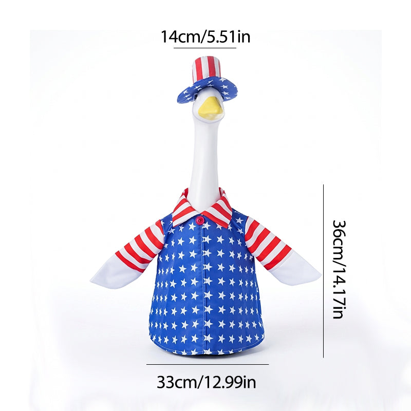 Patriotic Waterproof Porch Goose Raincoat Costume