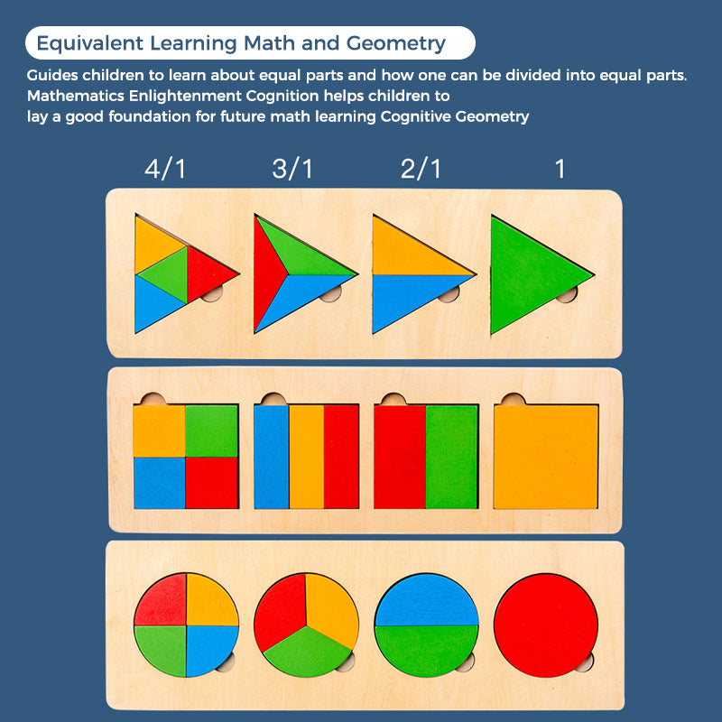 Montessori Wooden Sorting Game with Geometric Shapes