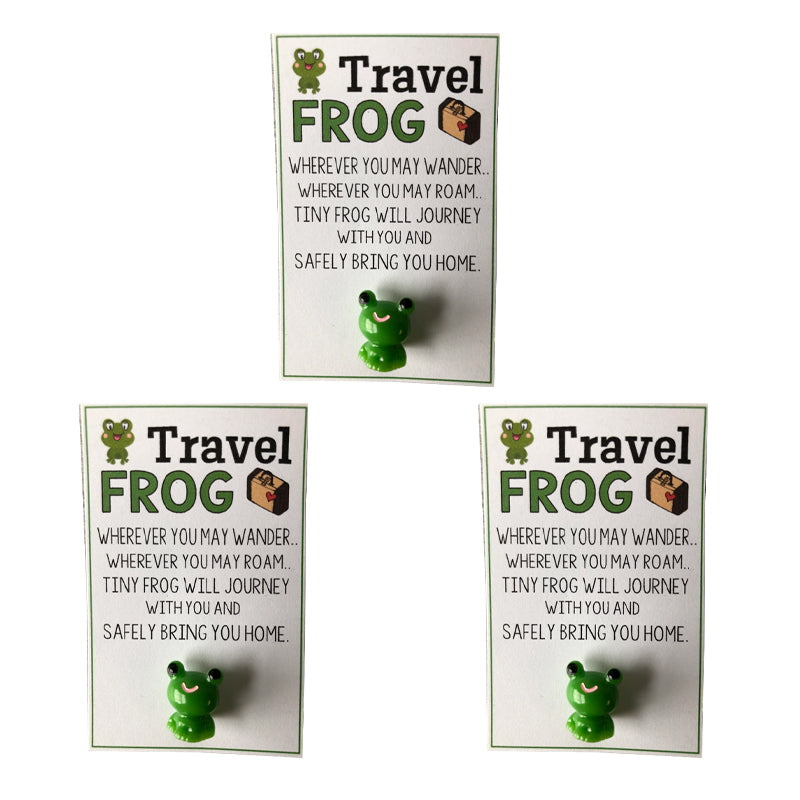 TRAVEL FROG mini adorable froggy Greeting Cards