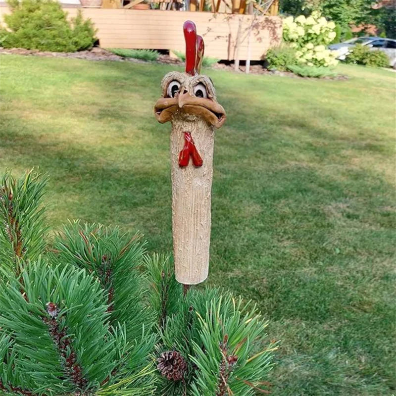 Funny Long Neck Hidden Chicken/Ostrich For Garden Decor