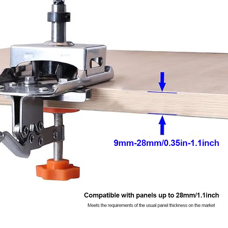 Adjustable hinge hole device