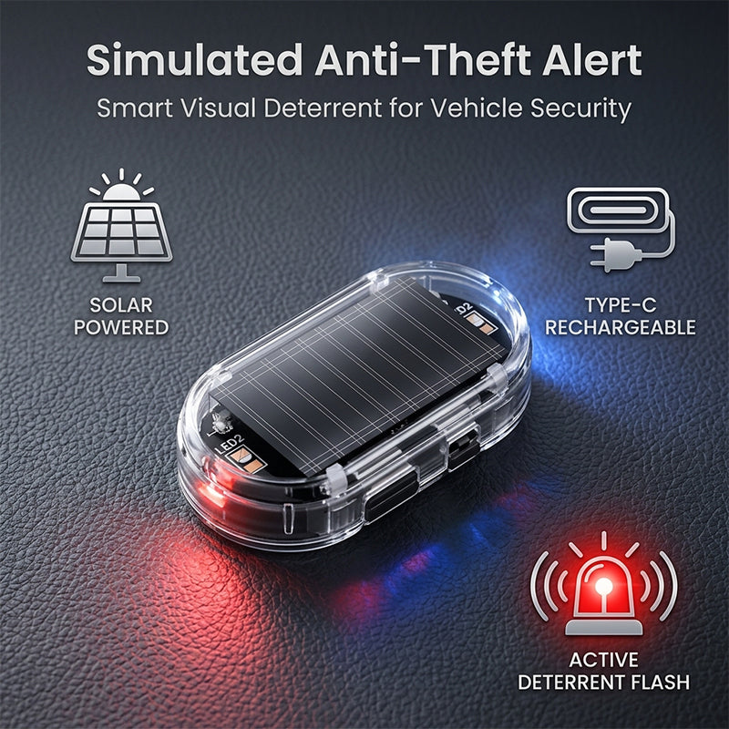 Solar Car Anti-Theft LED Warning Light