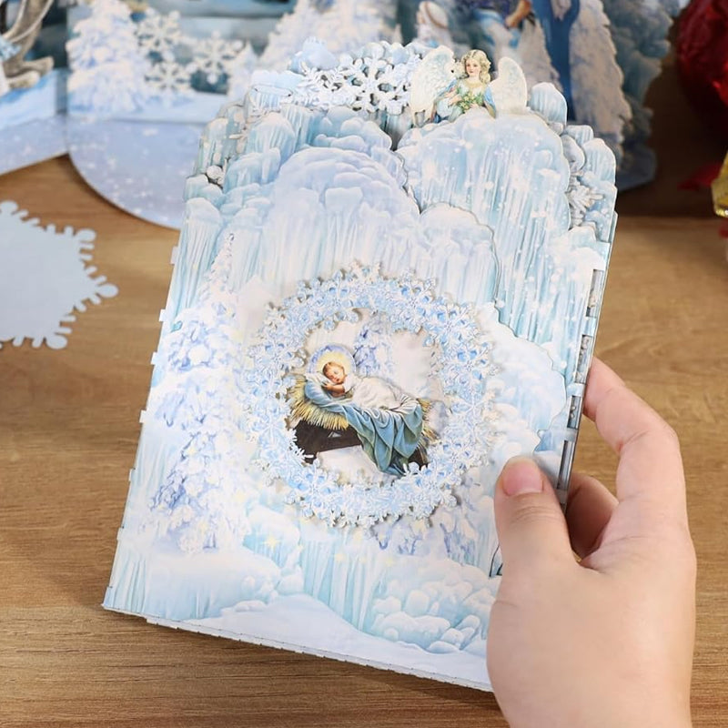 Christmas birth scene greeting card