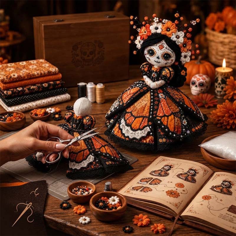 Halloween Patchwork Doll DIY Kit
