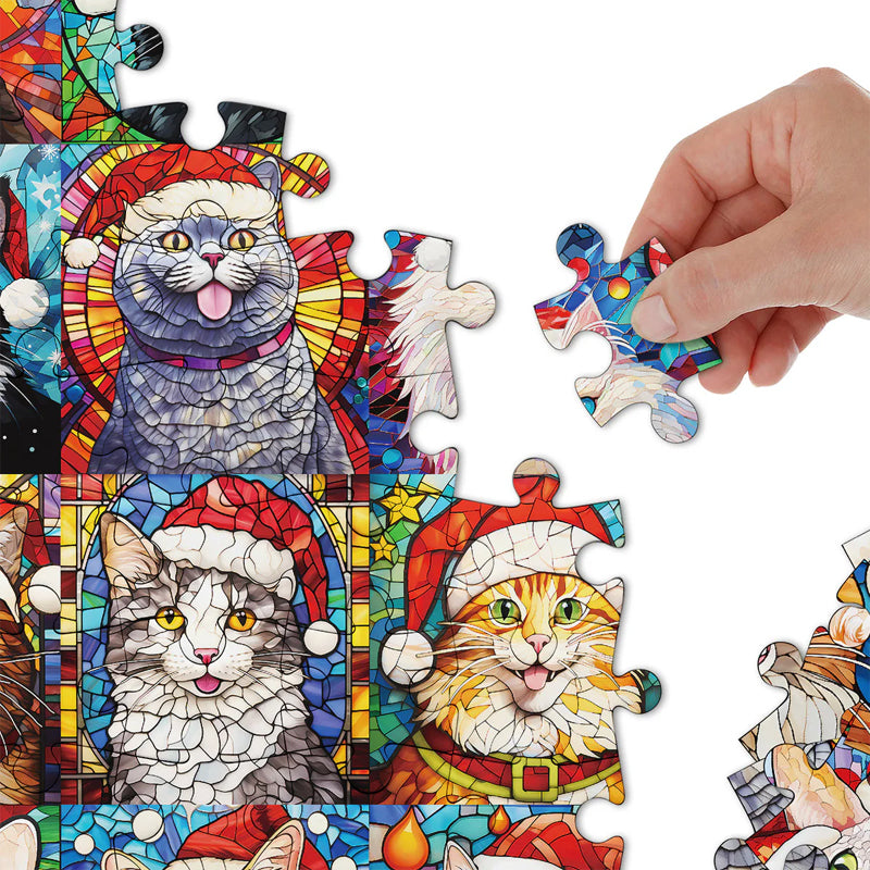 Happy Christmas Cats Advent Calendar Jigsaw Puzzle