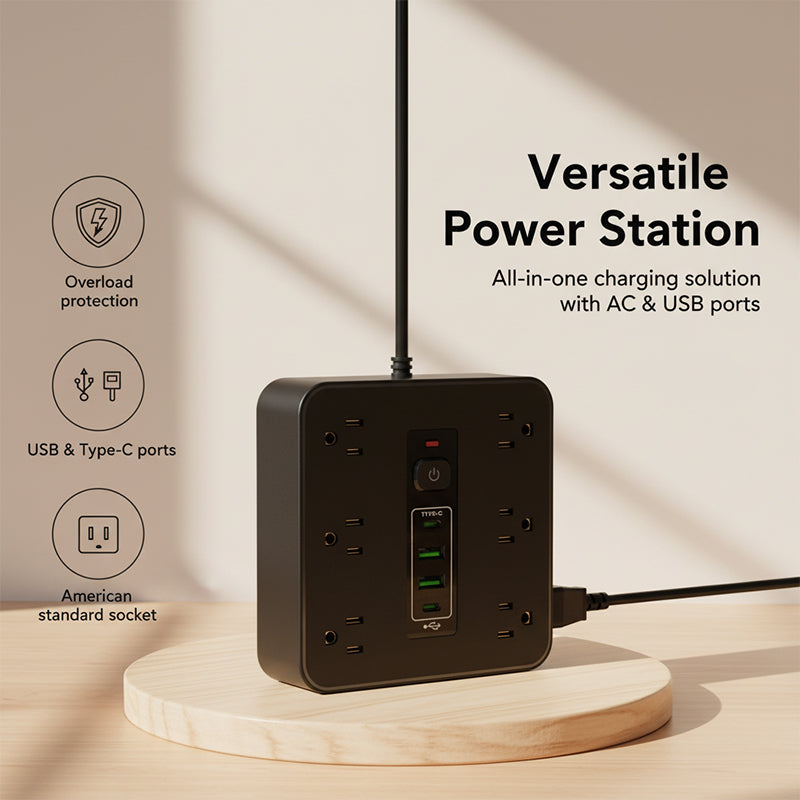 Smart USB Power Strip Extension Hub