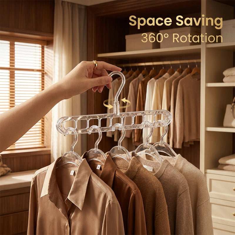 9-Hole Multi-Functional Clothes Hanger