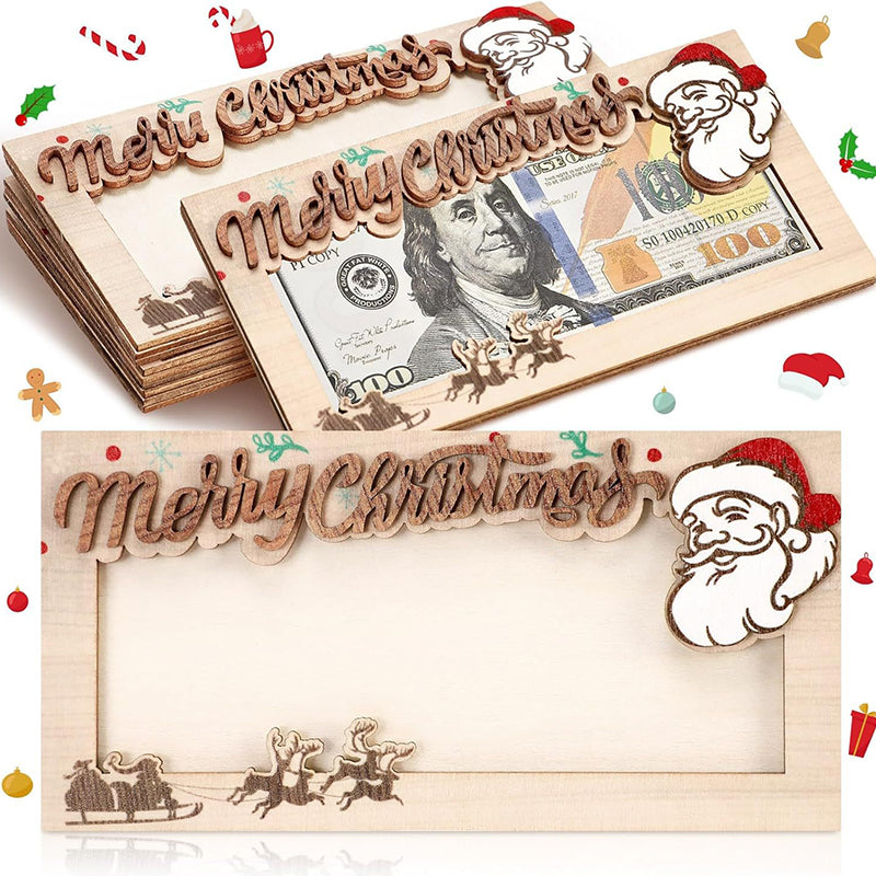 Christmas wooden wallet