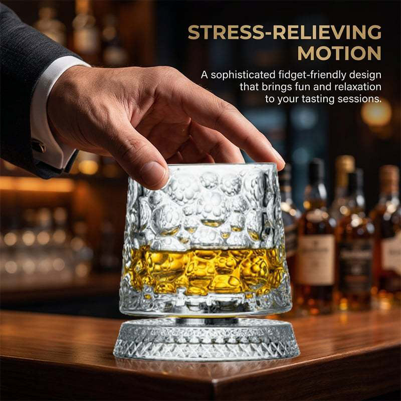 Rotating Whiskey Glass