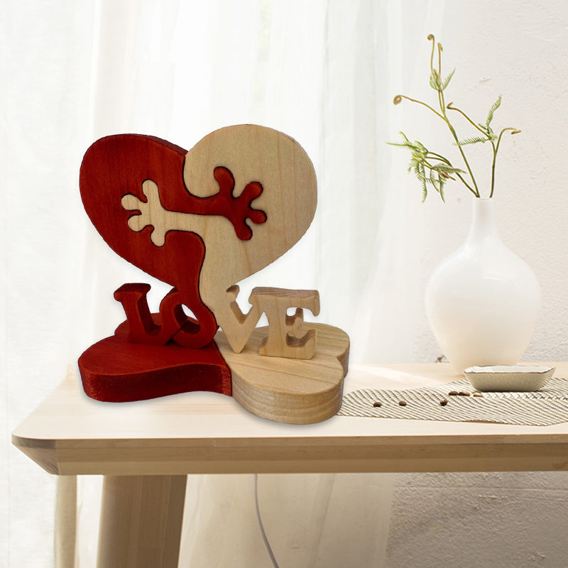 Wooden Heart of Love Ornament