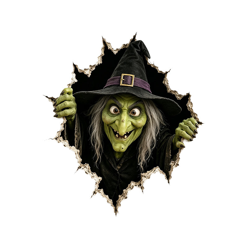 Halloween Spooky Cracked Wall 3D Decal Decoration