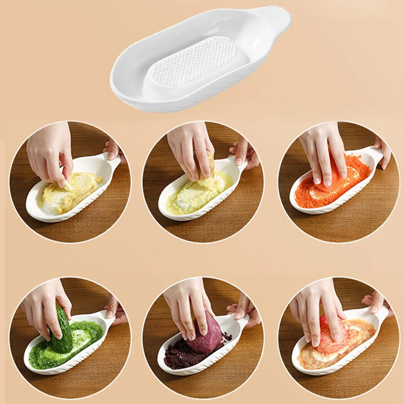 Ceramics Grater Plate with brush
