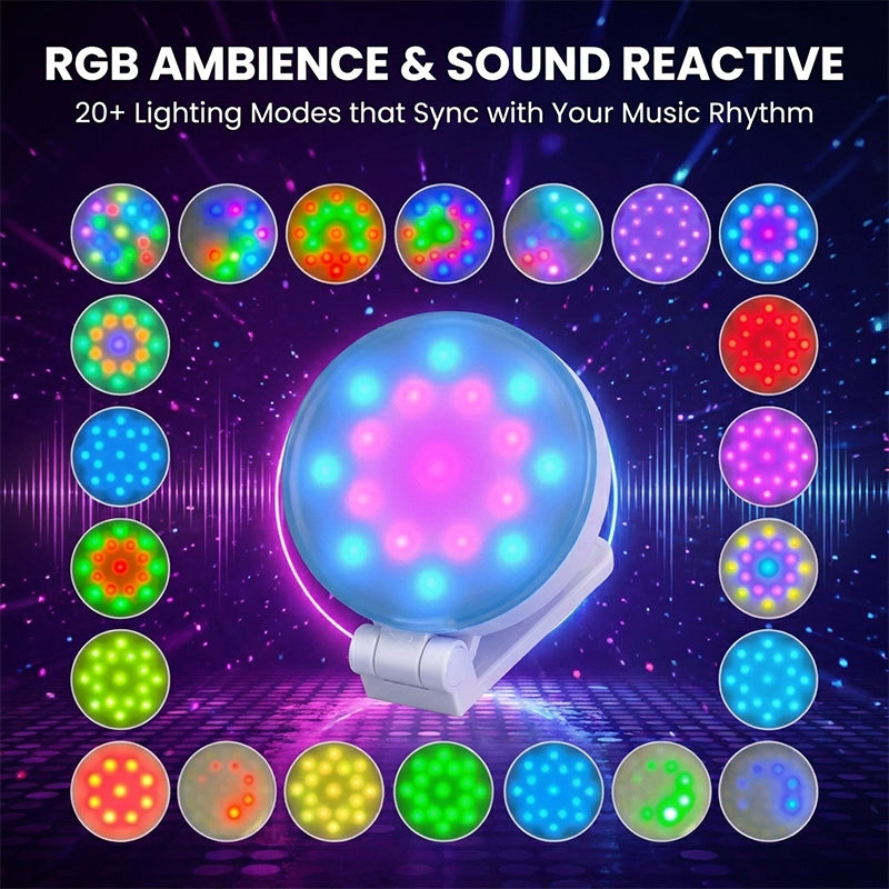 Magnetic RGB Selfie Ring Light with Mirror